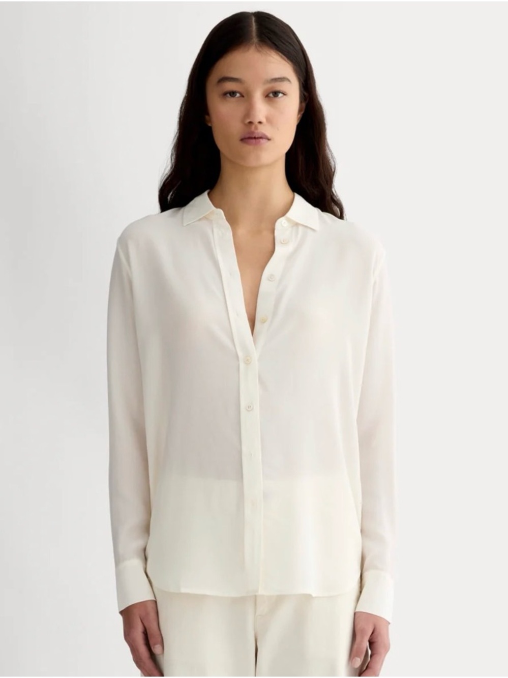 Everlane the must have shirt in washable silk